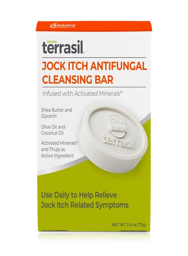 terrasil Antifungal Jock Itch Soap for Men, Fast Relief & Treatment from Burning, Itchy Skin, All-Natural Moisturizing Ingredients, Dermatologist Tested, 75g Bar - Image 1